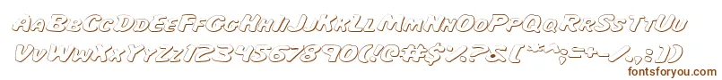 MissAmandaShadowItalexp-Schriftart – Braune Schriften auf weißem Hintergrund