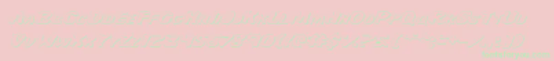 MissAmandaShadowItalexp Font – Green Fonts on Pink Background