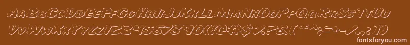 MissAmandaShadowItalexp Font – Pink Fonts on Brown Background