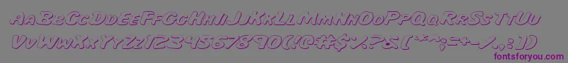 MissAmandaShadowItalexp Font – Purple Fonts on Gray Background