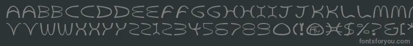 GoldenArchesBold-fontti – harmaat kirjasimet mustalla taustalla