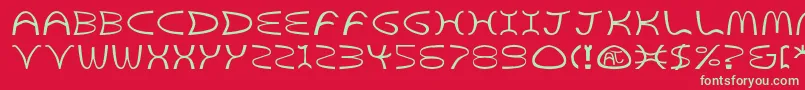 GoldenArchesBold Font – Green Fonts on Red Background