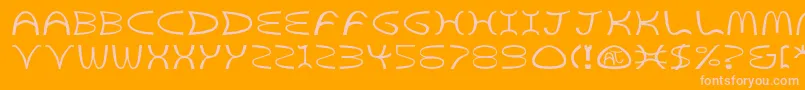 GoldenArchesBold Font – Pink Fonts on Orange Background