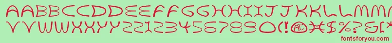 GoldenArchesBold Font – Red Fonts on Green Background