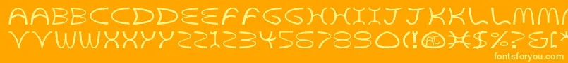 GoldenArchesBold Font – Yellow Fonts on Orange Background