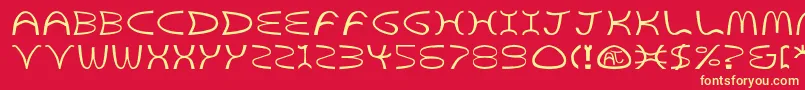 GoldenArchesBold Font – Yellow Fonts on Red Background