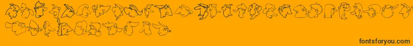 fuente ImprofilLtOutline – Fuentes Negras Sobre Fondo Naranja