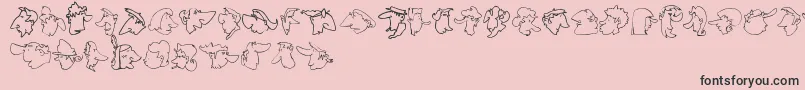 ImprofilLtOutline Font – Black Fonts on Pink Background