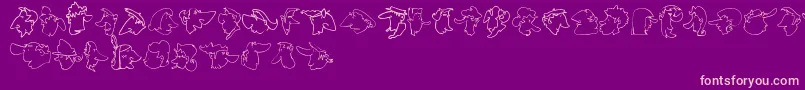 Шрифт ImprofilLtOutline – розовые шрифты на фиолетовом фоне