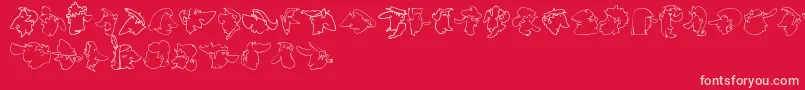 fuente ImprofilLtOutline – Fuentes Rosadas Sobre Fondo Rojo