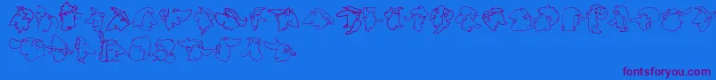 Шрифт ImprofilLtOutline – фиолетовые шрифты на синем фоне