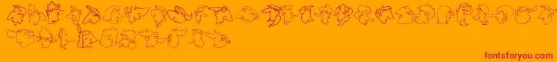 fuente ImprofilLtOutline – Fuentes Rojas Sobre Fondo Naranja