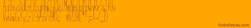 GiraffenhalsCondensed Font – Brown Fonts on Orange Background