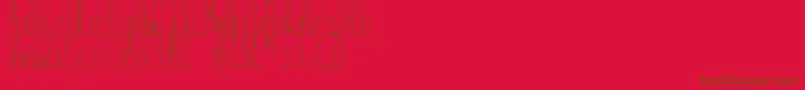 GiraffenhalsCondensed Font – Brown Fonts on Red Background