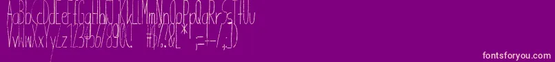 GiraffenhalsCondensed Font – Pink Fonts on Purple Background