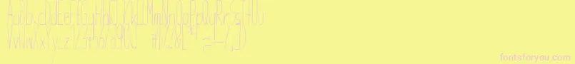 GiraffenhalsCondensed Font – Pink Fonts on Yellow Background