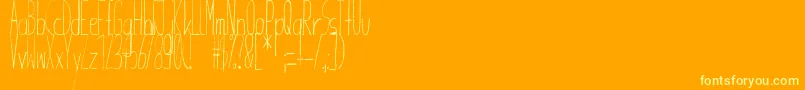 GiraffenhalsCondensed Font – Yellow Fonts on Orange Background