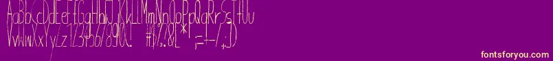 GiraffenhalsCondensed Font – Yellow Fonts on Purple Background