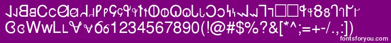 フォントDeseret – 紫の背景に白い文字