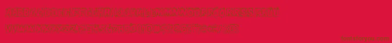 Hotkissout Font – Brown Fonts on Red Background