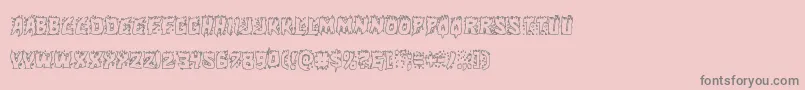 fuente Hotkissout – Fuentes Grises Sobre Fondo Rosa