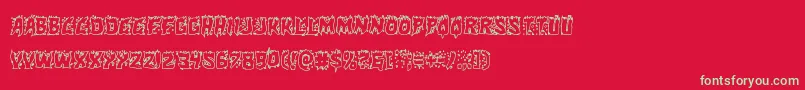 Hotkissout Font – Green Fonts on Red Background