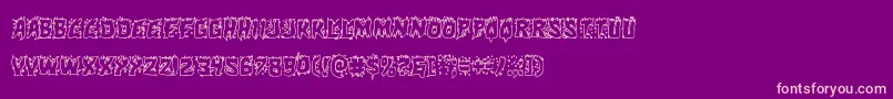 Hotkissout Font – Pink Fonts on Purple Background