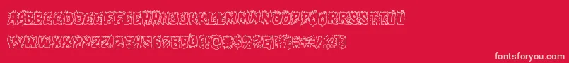 Hotkissout Font – Pink Fonts on Red Background