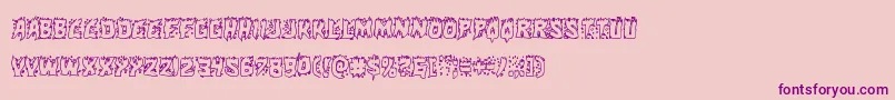 Hotkissout Font – Purple Fonts on Pink Background