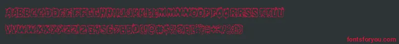 Hotkissout Font – Red Fonts on Black Background
