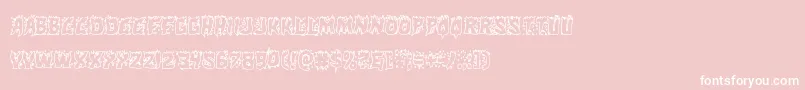 Hotkissout Font – White Fonts on Pink Background