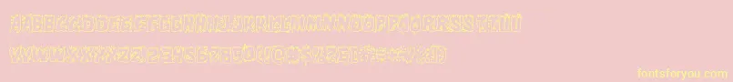 Hotkissout Font – Yellow Fonts on Pink Background