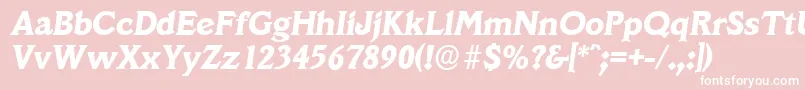 VeracruzserialXboldItalic Font – White Fonts on Pink Background