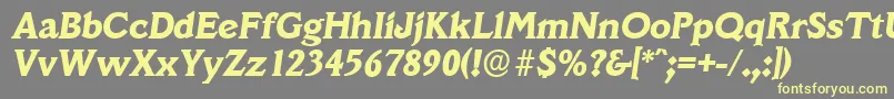VeracruzserialXboldItalic Font – Yellow Fonts on Gray Background