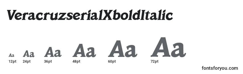 VeracruzserialXboldItalic Font Sizes