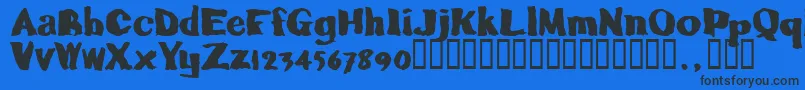 Caljoetrial Font – Black Fonts on Blue Background