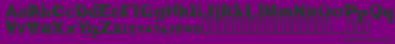 Caljoetrial Font – Black Fonts on Purple Background