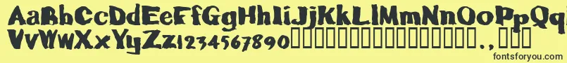 Caljoetrial Font – Black Fonts on Yellow Background