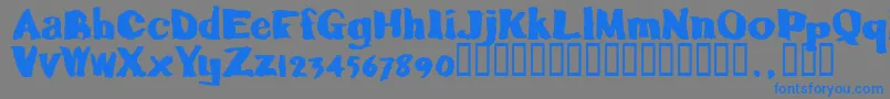 Caljoetrial Font – Blue Fonts on Gray Background