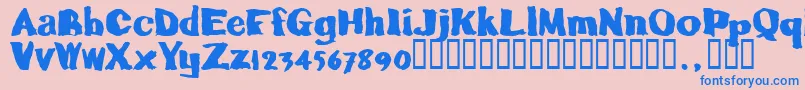 Caljoetrial Font – Blue Fonts on Pink Background
