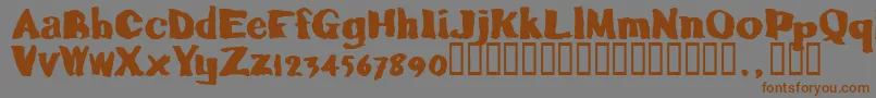 Caljoetrial Font – Brown Fonts on Gray Background