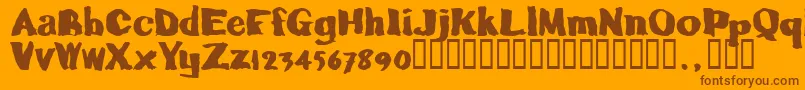 Caljoetrial Font – Brown Fonts on Orange Background