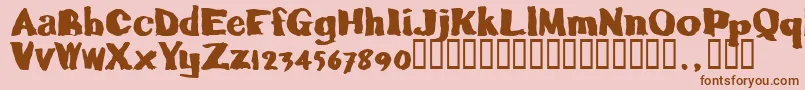 Caljoetrial Font – Brown Fonts on Pink Background