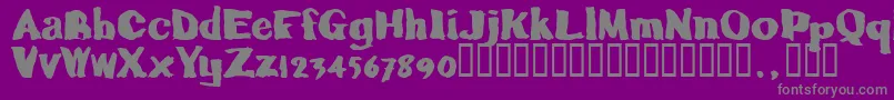 Caljoetrial Font – Gray Fonts on Purple Background