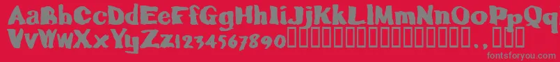 Caljoetrial Font – Gray Fonts on Red Background