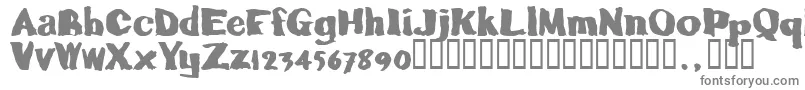Caljoetrial-fontti – harmaat kirjasimet valkoisella taustalla