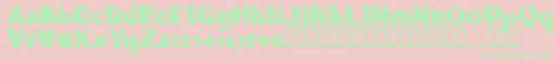 Caljoetrial Font – Green Fonts on Pink Background