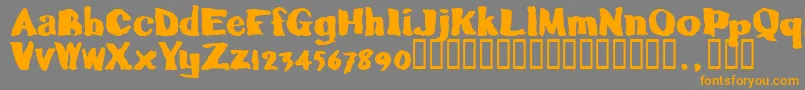 Caljoetrial Font – Orange Fonts on Gray Background