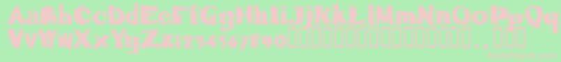 Caljoetrial Font – Pink Fonts on Green Background