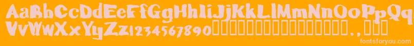 Caljoetrial Font – Pink Fonts on Orange Background
